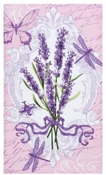 Полотенце Доляна Лаванда 35х60±2см, 100% хл, рогожка, 162г/м2