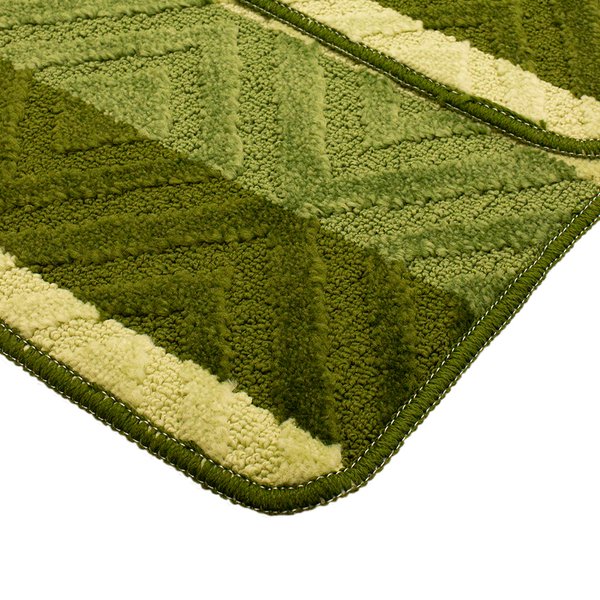 Набор ковриков для ванны 50х70см, 40х50см HY-P21002 Бенито зеленый, полипропилен