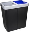 Контейнер д/мусора Idea 70л (35+35л) 34x55x57,5см двойной, черный, пластик