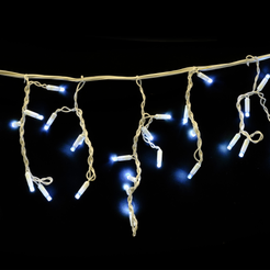 Электрогирлянда сосульки внешняя 2х0,6м 100LED холодный белый SYCL-015