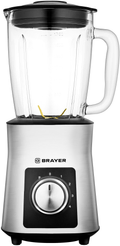 Набор блендерный BRAYER BR1208 1600Вт, 4 скорости, 6 ножей, чаша 1,75л