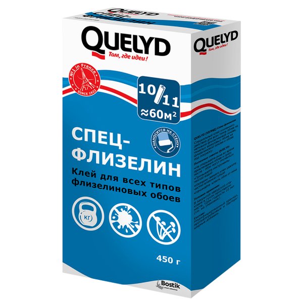 Клей обойный QUELYD спец.флизелин 0,45кг