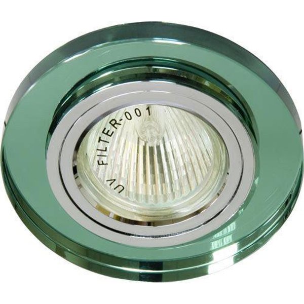 Светильник точ.Feron 8060-2 G53 MR16 зеленый серебро
