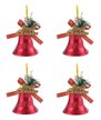 Набор украшений Колокольчики 4шт 5х4,5см, цвет: красный, SYLD-5123193 Набор украшений Колокольчики 4шт 5х4,5см, цвет: красный, SYLD-5123193