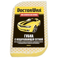 Губка для мытья автомобиля Doctor Wax 14х9х2,5см двухсторонняя