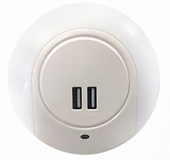 Адаптер сетевой ночник Gauss модель NS001 1W 220-240V 2USB LED