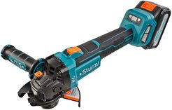 Машина углошлифовальная аккумуляторная б/щ Sturm, 18В, 125мм, 1х4Ач,кейс