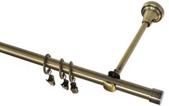 Карниз кованый одинарный Qually Ст.золото d25 240см
