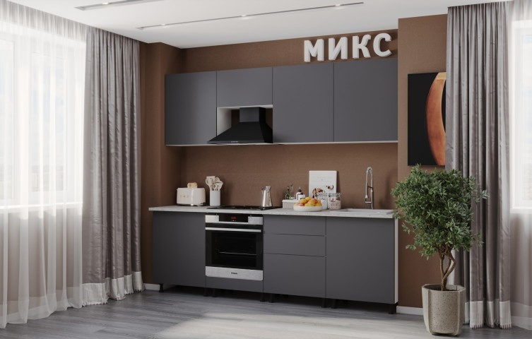 Фасады для кухни Глазов Микс Антрацит