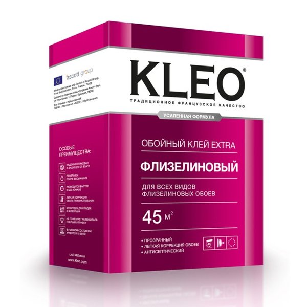 Клей для флизелиновых обоев KLEO EXTRA 45м.кв.320гр