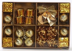 Набор елочных украшений 24шт 3см, золото, SYXGJA-0425036