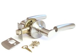 Ручка с защелкой Apecs 8083-05-S/CR (без фиксатора, без ключа) хром/мат.хром