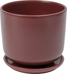 Горшок керамический Бургунди d15см h13см v1,6л, цилиндр, бордо
