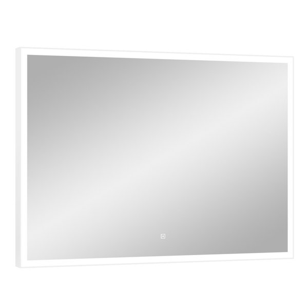 Зеркало Frame White Led 1000х700 белый алюминий