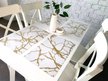 Салфетка сервировочная Dekorelle 41x26см белый/золотой ПВХ