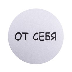 Табличка информационная От себя серебро