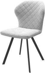 Стул кухонный Mamadoma Robby D-R b20 43х40х84см велюр/металл, белый/черный, поворотный
