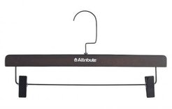 Вешалка для юбок/брюк Attribute Hanger р-р.44-52 дерево/металл, клипсы, коричневый