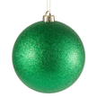 Шар 15см, зеленый, глиттер, SYQA-0123309-2