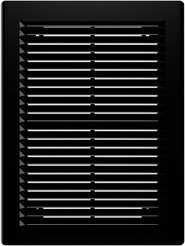 Решетка вентиляционная разъемная 150х200 пластик черная Р сетка