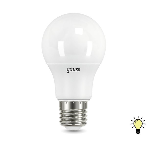 Лампа светодиодная Gauss A60 16W Е27 груша 3000K свет теплый