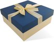 Коробка РутаУпак 17х17х7см синий/слоновая кость, картон