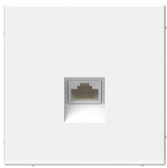 Розетка компьютерная RJ45 SE Art Gallery белый матовый лотос