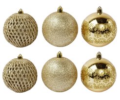 Набор шаров 6шт 8см золото SYQC-0121145