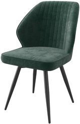 Стул кухонный Mamadoma Michael-R1 b10 46х45х86см велюр/металл, зеленый/черный, поворотный