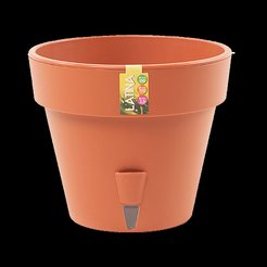 Горшок пластиковый Латина d17,5см h15,5см v2,5л терракот