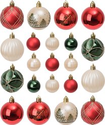 Набор шаров 21шт 4-6см красный+белый+зеленый EUSYQB-0125015