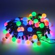 Электрогирлянда внешняя Шары 2,2см 10м 80LED IP44, мультиколор, контролер, с коннектором, черный кабель