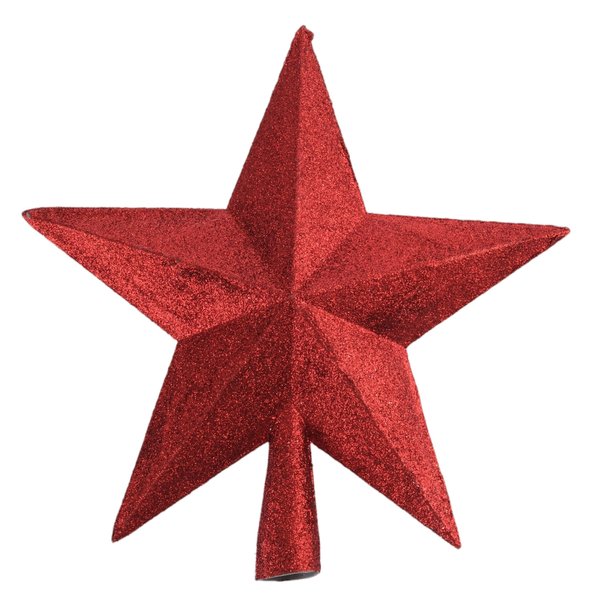 Верхушка елочная Звезда 25см, красный, SYSDX-3323053