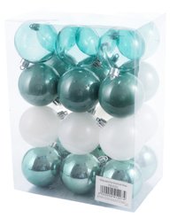 Набор шаров 24шт 6см мятный+белый, SYQA-0123012