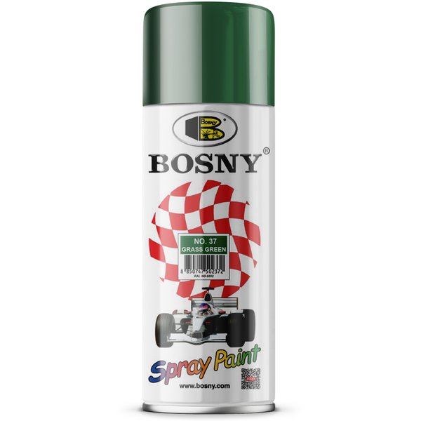 Краска аэрозольная Bosny №37 зеленая трава RAL6029 400мл(300г)