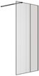 Перегородка душевая Niagara Nova NG-481-10FBLACK (100х200) черный матовый,стекло рифленое/тонированное,1 место