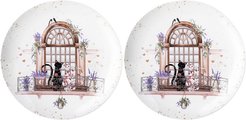 Набор тарелок обеденных Lefard Lavander Cats 2шт 25,5см фарфор