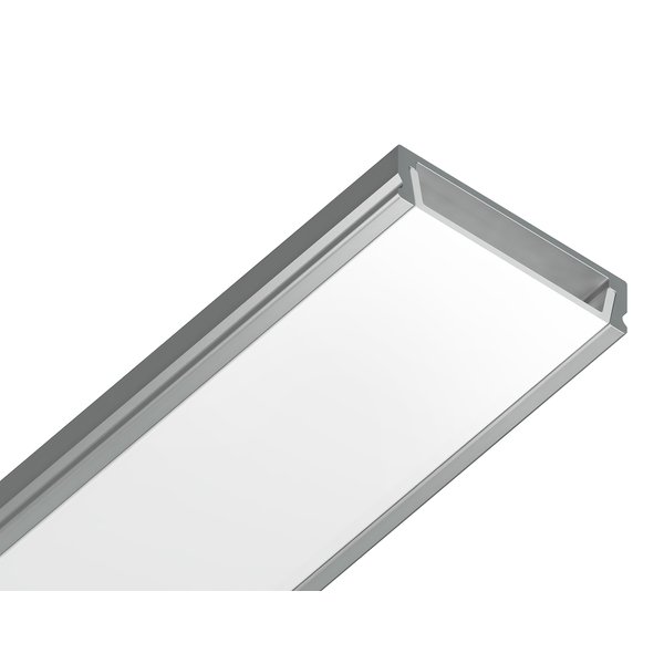 Профиль накладной для светодиодной ленты GP1800AL для ленты до 20мм серебро/матовый 2м
