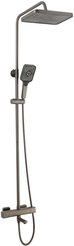 Система душевая TOKITO 1028GM с термостатическим смесителем, вороненая сталь