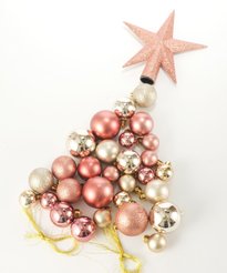 Набор елочных украшений 30шт 3-5см, розовый+шампанское, SYQA-0123072