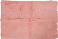 Коврик из искусственного меха кролика розовый 60х90см на подложке TPR