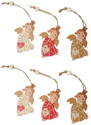 Набор украшений из дерева Феечки 6см SYMZPA-442112