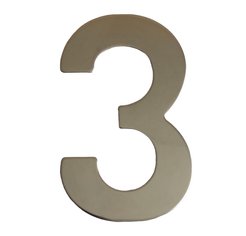 Цифра Скобяной самоклеящаяся металл хром 3 