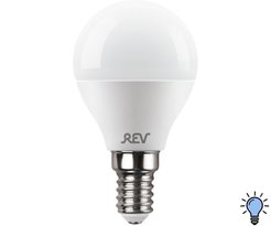 Лампа светодиодная REV 11Вт E14 шар 6500K свет холодный белый