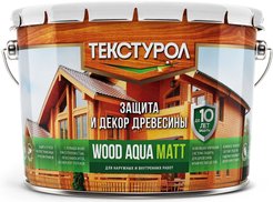 Средство деревозащитное на водной основе Текстурол WOOD AQUA MATT Орех 10л Л-С