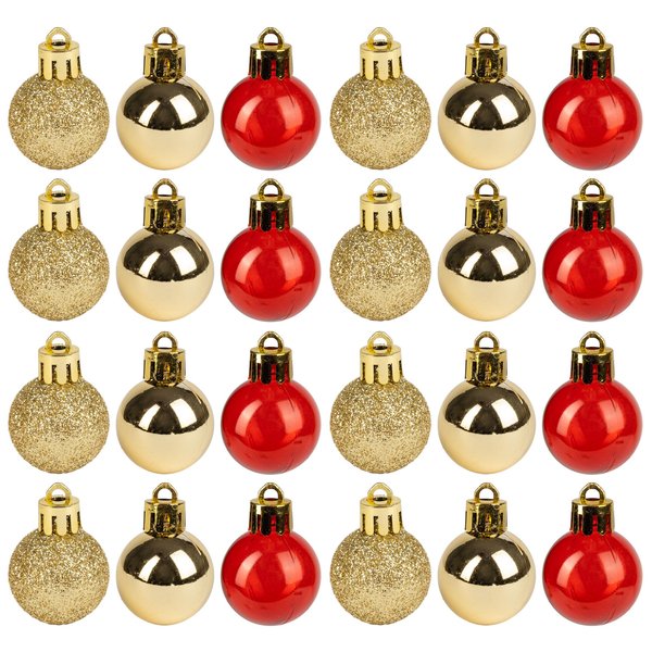 Набор шаров 24шт 3см красный+золото SYQA-0122278