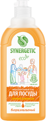 Средство д/мытья посуды антибактериальное Synergetic ЭКО 500мл Апельсин