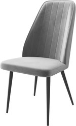 Стул кухонный Mamadoma Leonard M d09 45х45х94см велюр/металл, серый/черный