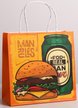 Пакет подарочный крафтовый Man rules 22×22×11см  