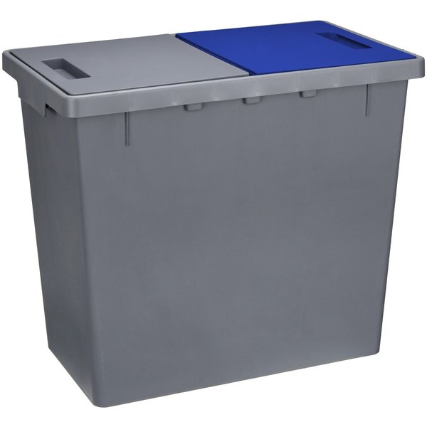 Контейнер д/мусора Idea 40л (20+20л) 29x49x42см 2-х секционный, серый, пластик